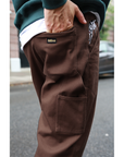 THEORIES PIANO TRAP TWILL CARPENTER PANTS DARK BROWN