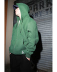 THEORIES SCRIBBLE SPORT ZIP HOOD LEAF
