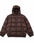THEORIES BRICK PUFFER JACKET CHOCOLATE