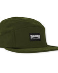 THRASHER 5 PANEL HAT ARMY STRAPBACK - The Drive Skateshop