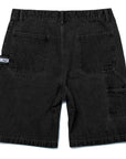 HUF WORKMAN SHORTS BLACK DENIM - The Drive Skateshop