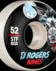 BONES WHEELS TJ ROGERS BLACK WOLF V3 SLIMS STF 103A (52MM/54MM) - The Drive Skateshop