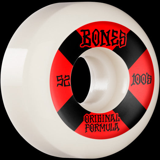 BONES 100'S - BONES LOGO V5 SIDECUTS (52MM/54MM/55MM) - The Drive Skateshop