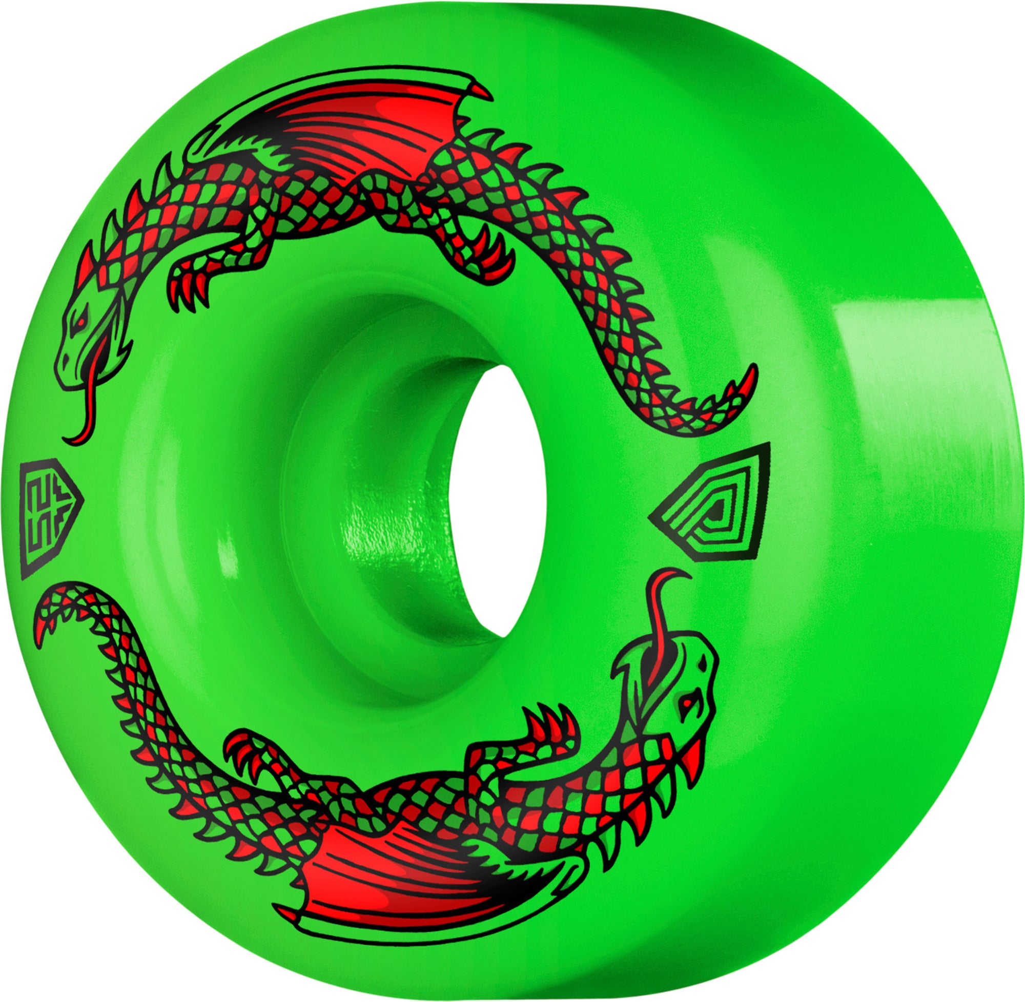 POWELL PERALTA DRAGON FORMULA GREEN WHEELS 93A (52MM X 31MM) - The Drive Skateshop