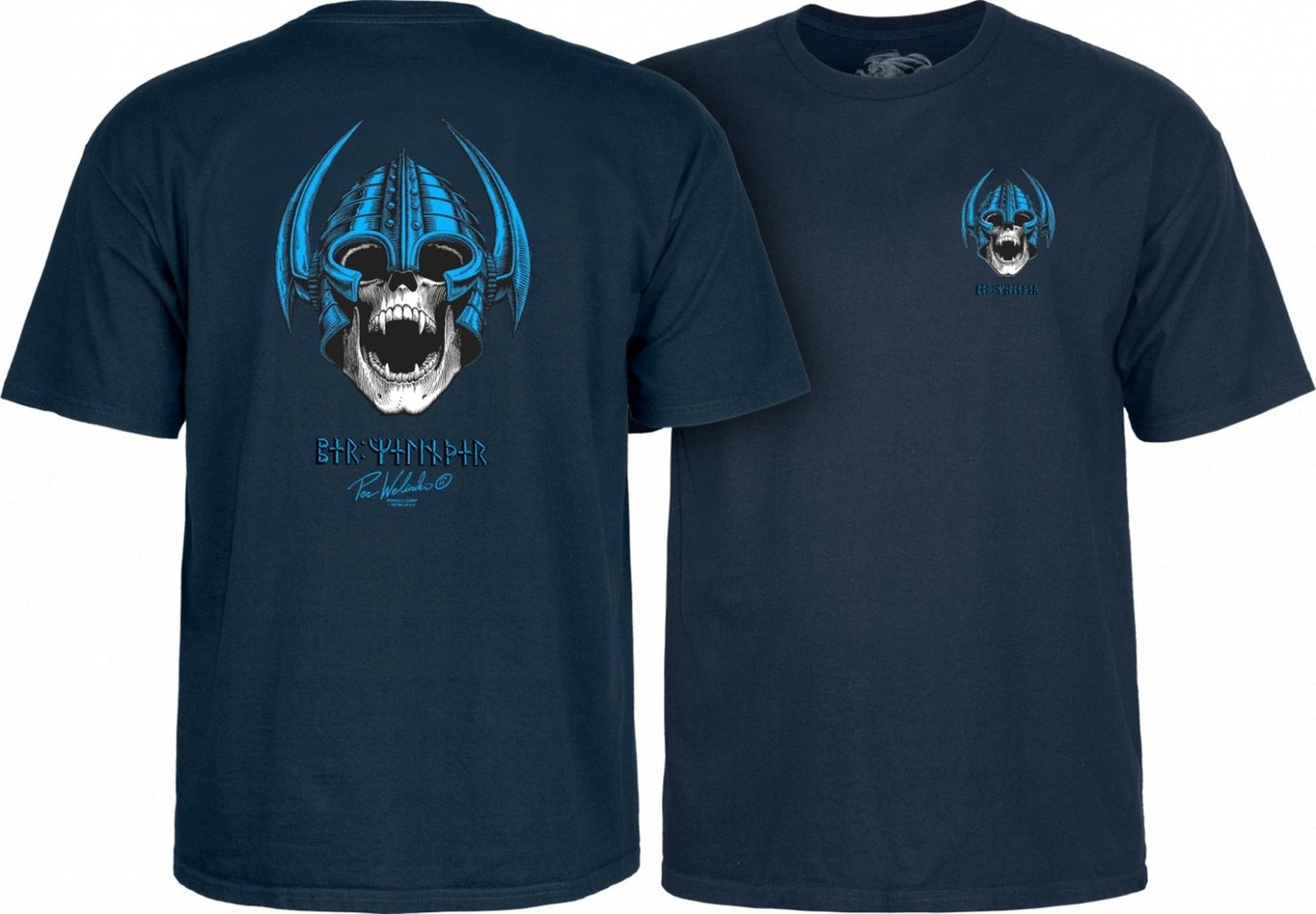 POWELL PERALTA WELINDER SKILL T-SHIRT NAVY – The Drive Skateboard Shop
