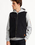 BRIXTON ABRAHAM REV VEST - BLACK - The Drive Skateshop