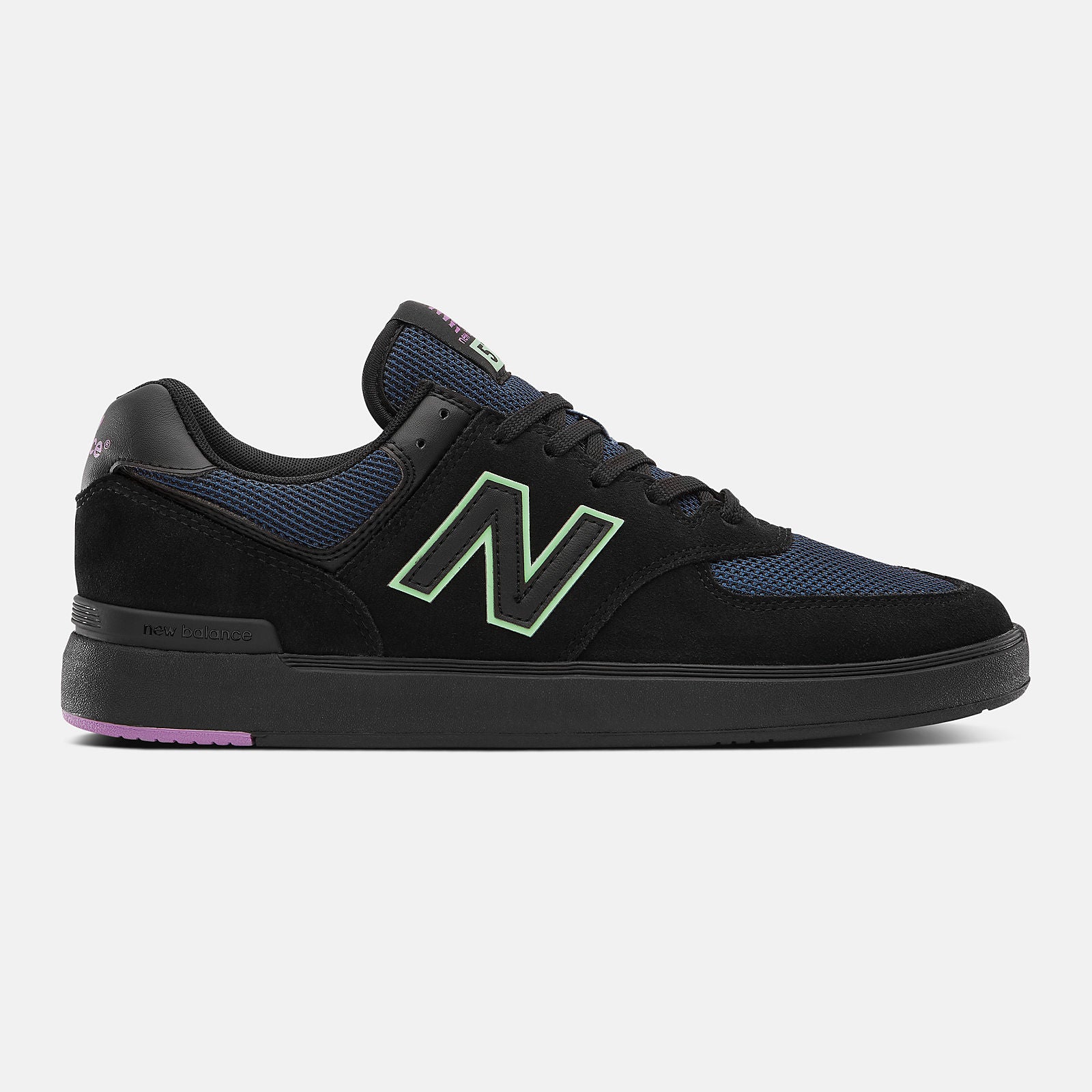 NEW BALANCE 574 BLACK/NAVY – The Drive Skateboard Shop