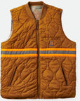BRIXTON BUILDERS ABRAHAM REVERSIBLE VEST LEAF CAMO/GOLDEN BROWN