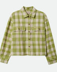 BRIXTON WOMENS BOWERY FLANNEL PEAR/WHITECAP