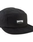 THRASHER BLACK 5 PANEL CAP BLACK - The Drive Skateshop