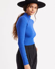 BRIXTON BLITZ L/S TURTLENECK - DAZZLING BLUE - 95% VISCOSE 5% SPANDEX - The Drive Skateshop