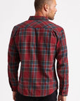 BRIXTON BOWERY L/S FLANNEL - BURGUNDY - The Drive Skateshop
