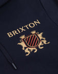 BRIXTON LION CREST HOOD - NAVY - The Drive Skateshop