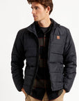 BRIXTON CASS PUFFER JACKET - BLACK - The Drive Skateshop