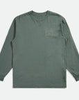 BRIXTON ALPHA SQUARE LONG SLEEVE DARK FOREST