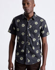 BRIXTON CHARTER PRINT S/S WVN - BLACK/SILVER - The Drive Skateshop
