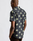BRIXTON CHARTER PRINT S/S WVN - BLACK/SILVER - The Drive Skateshop