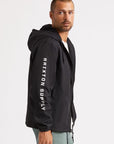 BRIXTON CLAXTON OATH ZIP HOOD JKT - BLACK/WHITE - The Drive Skateshop