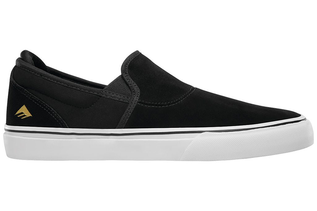 EMERICA WINO G6 SLIP-ON BLACK/WHITE/GOLD - The Drive Skateshop