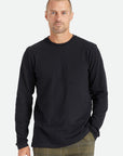 BRIXTON SLUB L/S POCKET TEE BLACK