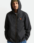 BRIXTON CLAXTON BETA ZIP HOOD JACKET BLACK - The Drive Skateshop