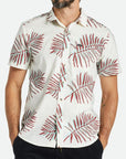 BRIXTON CHARTER PRINT S/S WOVEN OFF WHITE/PALM LEAF - The Drive Skateshop
