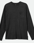 BRIXTON SLUB L/S POCKET TEE BLACK