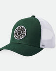 BRIXTON CREST X MP MESH CAP SPRUCE/WHITE - The Drive Skateshop
