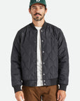 BRIXTON DILLINGER QUILTED BOMBER JACKET BLACK