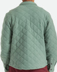 BRIXTON CASS QUILTED FLEECE JACKET DARK FOREST