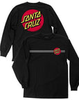 SANTA CRUZ YOUTH L/S T-SHIRT CLASSIC DOT BLACK - The Drive Skateshop