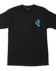 SANTA CRUZ T-SHIRT SCREAMING HAND BLACK - The Drive Skateshop