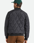 BRIXTON DILLINGER QUILTED BOMBER JACKET BLACK