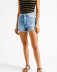 BRIXTON NATASHA CUT OFF SHORT - FADED INDIGO - The Drive Skateshop