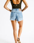 BRIXTON NATASHA CUT OFF SHORT - FADED INDIGO - The Drive Skateshop