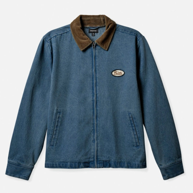 BRIXTON UTOPIA JACKET WORN DENIM/LIGHT BROWN – The Drive