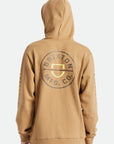 BRIXTON CREST HOOD - MOJAVE/DEEP BROWN/LIMELIGHT