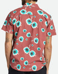 BRIXTON CHARTER PRINT S/S WOVEN DUSTY CEDAR/OFF WHITE/JADE