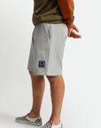 BRIXTON BETA SPLIT FLEECE SWEAT SHORTS HEATHER GREY - The Drive Skateshop