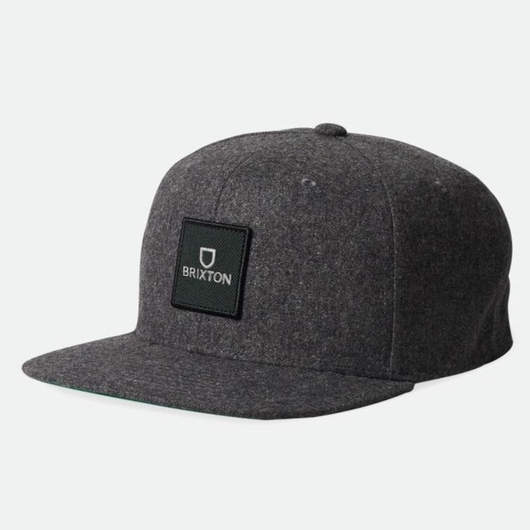 BRIXTON ALPHA SQUARE MP SNAPBACK CHARCOAL