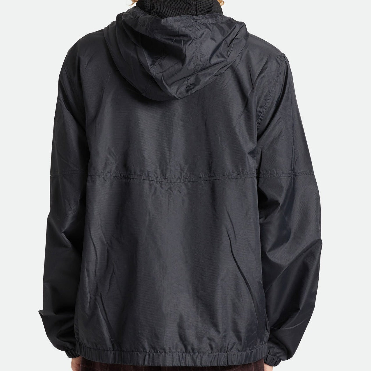 Brixton claxton black hooded windbreaker best sale