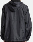 BRIXTON CLAXTON CREST LIGHT WEIGHT ZIP HOOD JACKET BLACK/BLACK