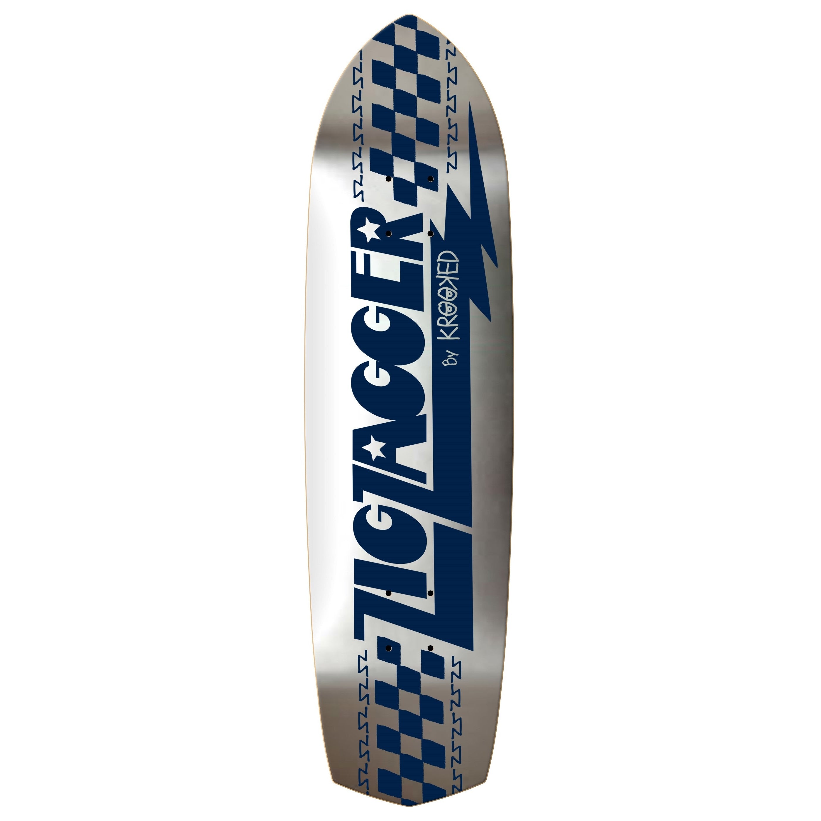 スケートボード Krooked Zig Zagger KROOKED DECK ZIG ZAGGER SILVER FOIL (8.625