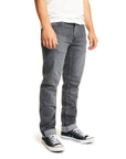 BRIXTON RESERVE 5-PKT DENIM PANT - WORN BLACK - The Drive Skateshop