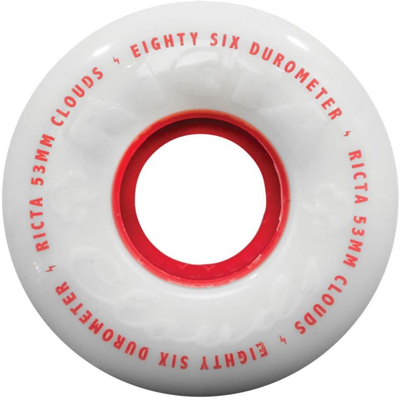 RICTA WHEELS CLOUDS CRUISER WHEELS WHITE 86A (53MM/55MM/57MM) - The Drive Skateshop