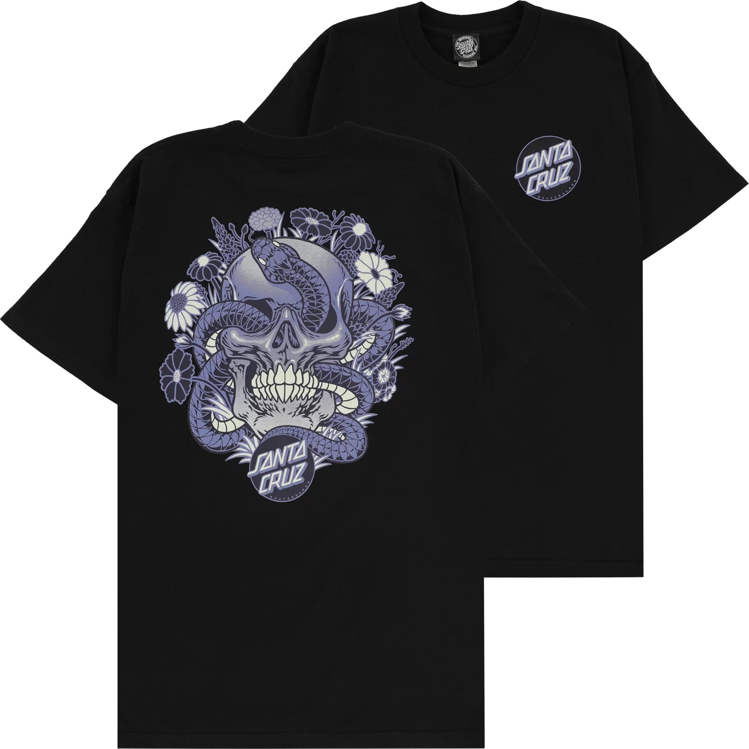 SANTA CRUZ T-SHIRT BOTANIC SKULL BLACK – The Drive Skateboard Shop