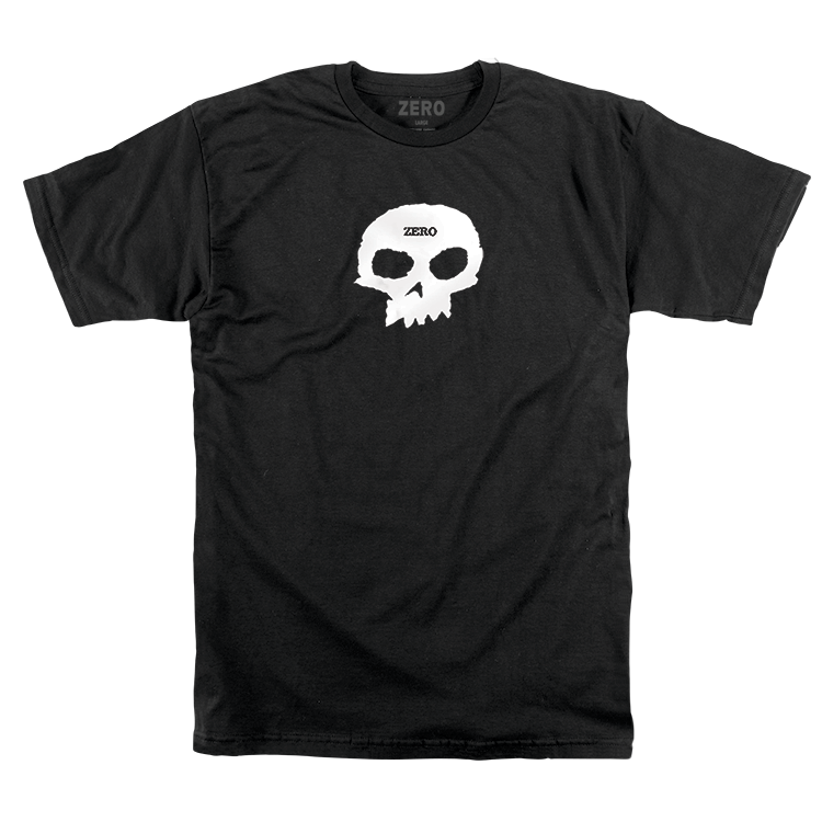 ZERO S S T SHIRT SINGLE SKULL BLACK