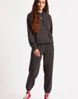BRIXTON VINTAGE RAGLAN HOODIE - WASHED BLACK - 80% COTTON 20% POLYESTER - The Drive Skateshop