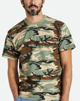 BRIXTON VINTAGE RESERVE S/S TEE CAMO VINTAGE WASH - The Drive Skateshop