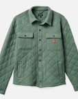 BRIXTON CASS QUILTED FLEECE JACKET DARK FOREST